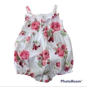 Janie and Jack Floral Romper 6-12 months